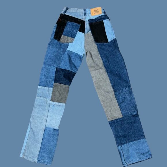 BDG High-Waisted Baggy Jean - Patched Size 25 #35 - Picture 7 of 9